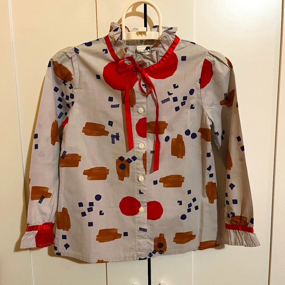 Aura Kids Abstract Button Down Shirt NWT